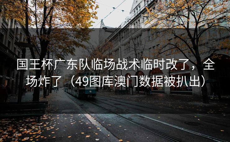 国王杯广东队临场战术临时改了，全场炸了（49图库澳门数据被扒出）